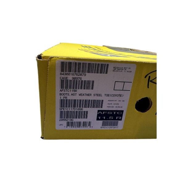 Belleville‎ Mens 11.5r Steel Toe Hot Weather Boots AFSTC 2055219 New In box main image 8